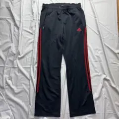 adidas トラックパンツ　ジャージ　ブラック　レッドのサムネイル