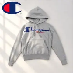 チャンピオン リバースウィーブ パーカー ビッグロゴ グレー M