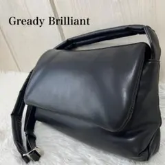 【美品】GreadyBrilliant パフショルダーバッグ　ブラック　フラップのサムネイル