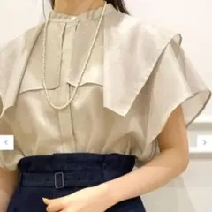 美品】ANAYI パウダリークロスフリルブラウス 38 - メルカリ