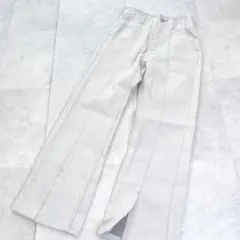 デニムパンツ センターステッチ スリット ホワイトのサムネイル