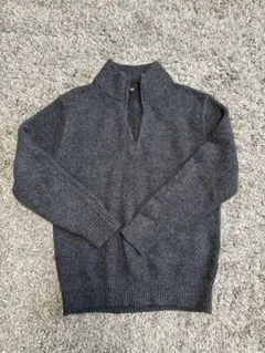 UNIQLO ハーフジップセーター M ダークグレー