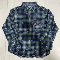 ミキハウス チェック柄 長袖シャツ