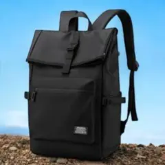 ビジネスリュック リュック がま口 メンズ USB 軽量 防水 パソコン 新作黒