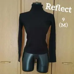 Reflect 黒のタートルネックニット 長袖 9（M）