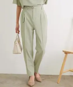 ロペピクニック WEB限定カラーアセテート混 ドライタッチ テーパードパンツ