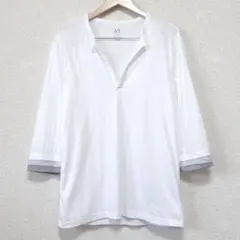 A|X アルマーニエクスチェンジ メンズ キーネックスキッパー七分袖 TシャツMのサムネイル