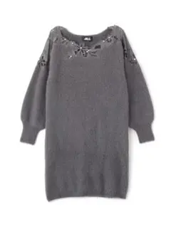 JILL by JILL STUART フラワーパールシシュウニットワンピース