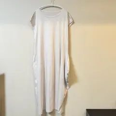 Y’s for living アシンメトリーロングワンピース 半袖 白グレーのサムネイル