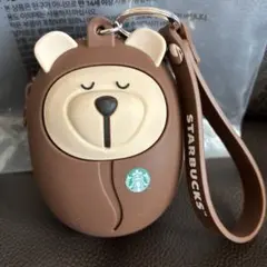 韓国 Starbucks スタバ コーヒー豆ベアリスタ キーリング ポーチ デ