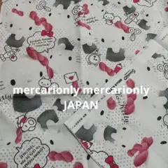 絶盤☆平成 レトロ 当時 ハローキティ モノトーン 生地 はぎれ 布 実写