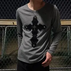 00s archive grunge y2k ロンT 十字架 ダークコア ピチのサムネイル