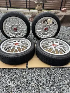 BBS 加工品　PCD100 4穴　４本タイヤ付き 2026年最新】bbs 4穴 pcd100の人気アイテム - メルカリ