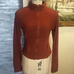 オレンジ フルジップ フリースジャケット