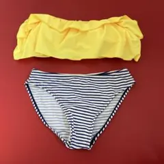 新品イエローフリルバンドゥ水着 セパレート