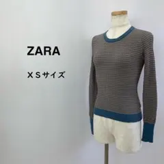 美品☆ZARA ザラ ニット ブルー/オレンジ レディース ＸＳ