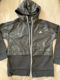 adidas アディダス　パーカー 160cm フード　羽織り ブラック