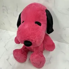 Ⓣビッグスヌーピー ぬいぐるみ 限定カラー ピンク 正規ライセンスタグつき