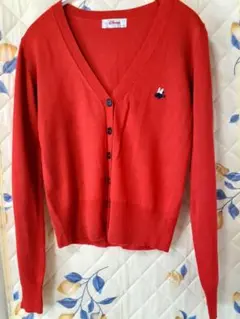 しまむら ミニー刺繍 レッドカーディガン　ディズニー