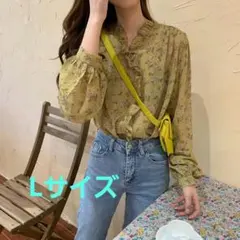 新品！！再入荷！！花柄 フリルブラウス フラワーパターン 春夏