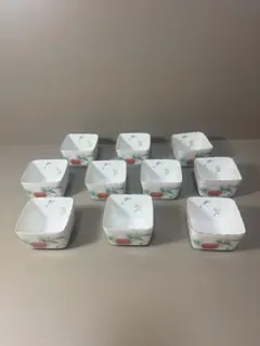 2074 深川製磁　果実模様　湯呑　10客　金彩