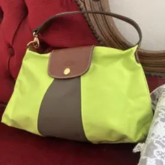 早い者勝ち レア❣️ロンシャン ルプリアージュ ハンドバッグ ライムグリーン 黄緑