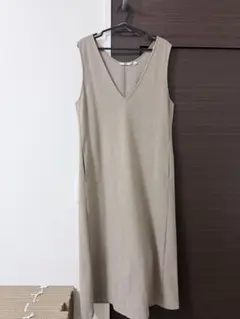 ブラッシュドジャージージャンパースカート ベージュ