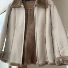 ベージュ ムートンコート Sサイズ