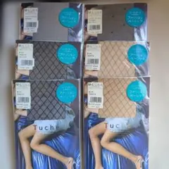 GUNZE☆Tuche☆柄ストッキング☆6点☆M〜L