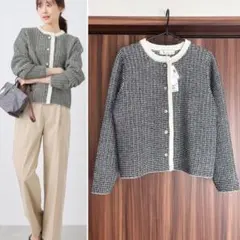 ★新品タグ付き★ロペピクニック★ゴールドボタンサマーツイードカーディジャケット★