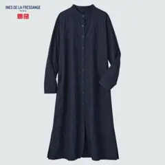 UNIQLO イネス コラボ キルティングコート ワンピース ネイビー Sサイズ