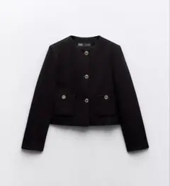 ZARA ゴールドボタンショートジャケットのサムネイル