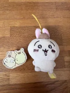 ちいかわうさぎ サンリオコラボクリップとキーホルダーセットです。