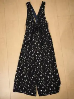 小花柄ウエストリボンサロペット140cm