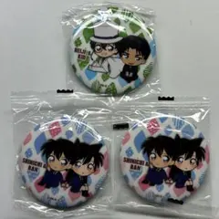 名探偵コナン カプセル缶バッジ デュオコレ☆怪盗キッド＆服部平次　新一＆蘭
