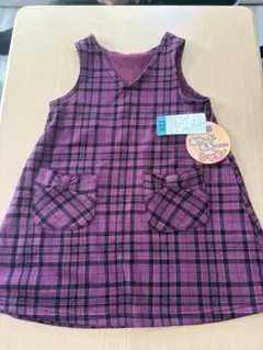 【新品：未使用 】キッズ ワンピース 120 子供服 スカート チェック柄