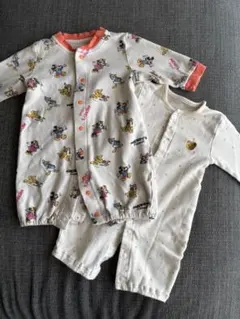 【2点セット】新生児　ツーウェイオール　50-60cm ミッキー