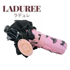 ★タグ付★LADUREE ラデュレ★ワンタッチ★折りたたみ★ピンク/黒★のサムネイル
