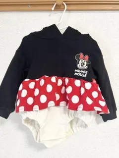 ミニーちゃんフード付きロンパース 70〜80