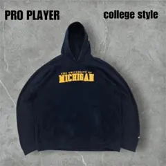 プロプレイヤースウェットフーディーミシガン刺繍カレッジリバースウィーブナスコン