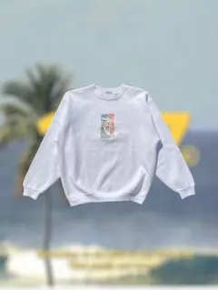 90s~00s QUIKSILVER Sweat 白 USED 古着