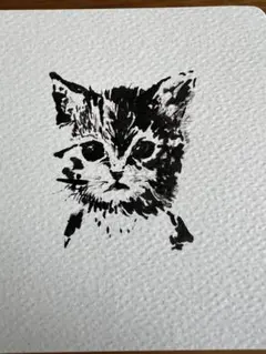 原画B5 #C04 #猫にゃーに？ #手描き一点物 #水彩画直筆 - メルカリ