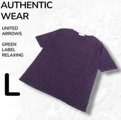 AUTHENTIC WEAR ストライプ Tシャツ L