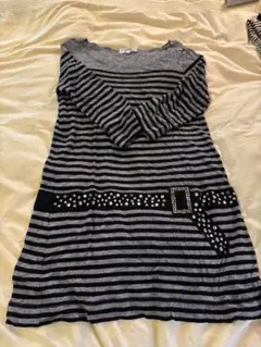 ストライプチュニック 七分袖