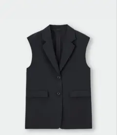 「新品タグ付き」GU　オーバーサイズテーラードベスト　ブラック　S
