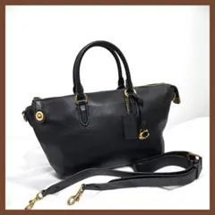 COACH デンプシートート ショルダーバッグ ブラック 2way レザー