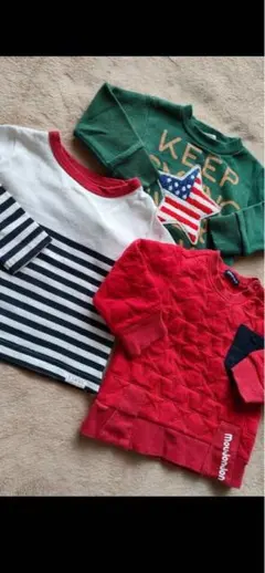 80サイズ　ベビー服　トップス3店まとめ売り　秋服　冬服