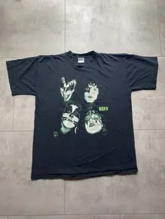 90's KISS ハードロックバンドTシャツ BLACK