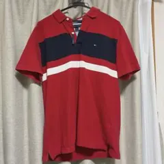 TOMMY HILFIGER ポロシャツ 半袖 レッド