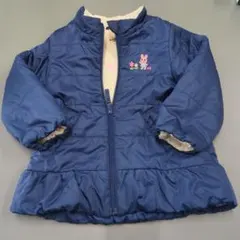 【訳あり】ミキハウス　ホットビスケッツ　裏フリース　中綿ジャンパー　90